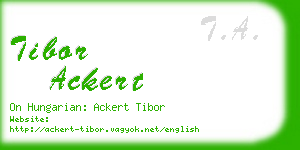 tibor ackert business card